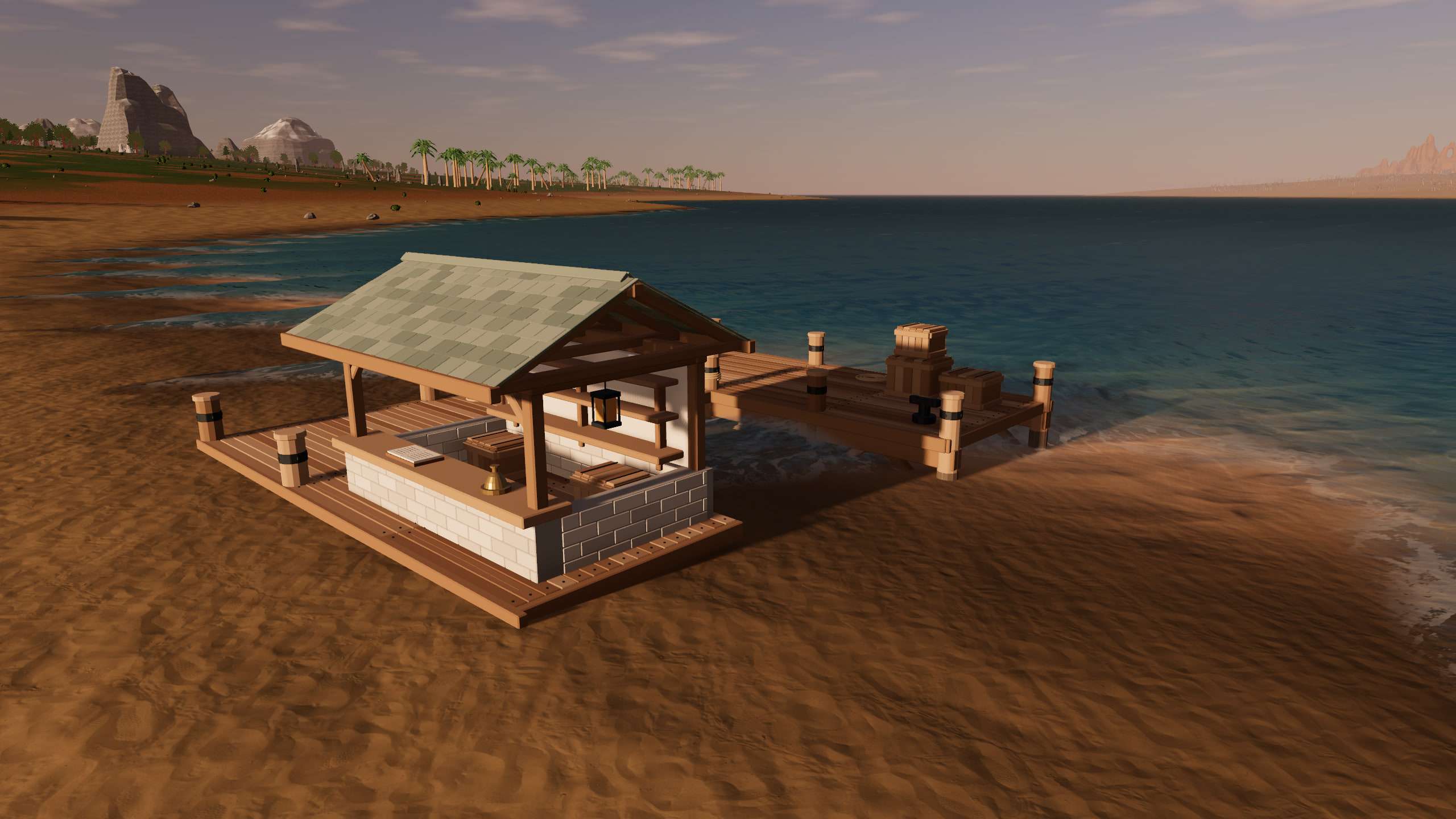 The International Port on the east beach.